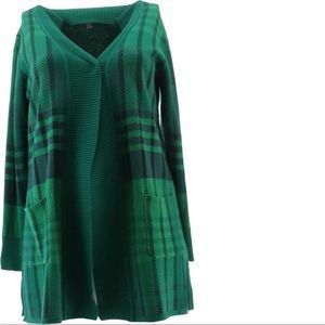 Isaac Mizrahi Pattern Jacquard Cozy Cardigan A385866